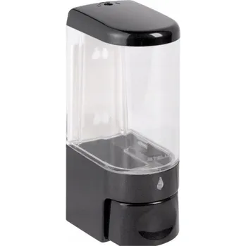 Dávkovač mýdla Ruční nástěnný dávkovač mýdla Stella 250 ml, bezbarvý/černý