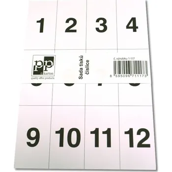 výuková tabulka Sada tisků číslic 4x A5 - Karton P+P