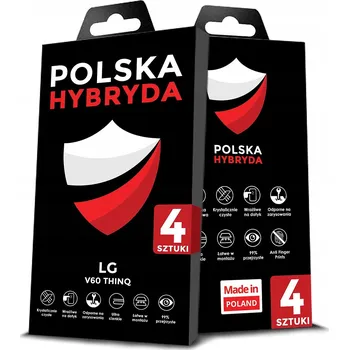 Pouzdro na mobilní telefon Hybridní Sklo Polska Hybryda pro LG V60 ThinQ, 4 ks