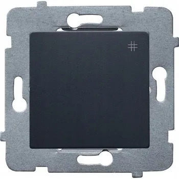 vypínač Křížový vypínač pod omítku Polmark černý ŁP-4LA/M.CZ