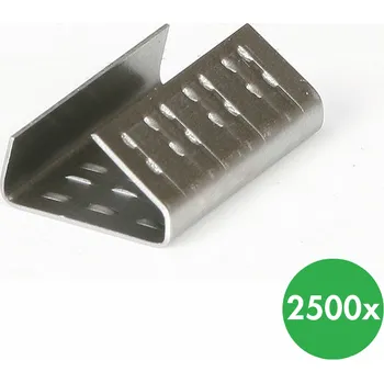 Stahovací páska Plechová XL spona pro PP páskování 13 mm, 2500 ks
