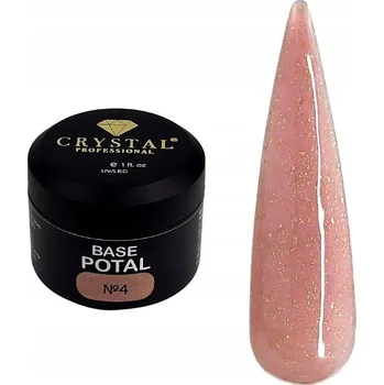 Lak na nehty Hybridní lak - barevná báze CRYSTAL PROFESSIONAL Base Potal #4 15ml