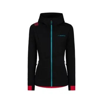 Dámská mikina La Sportiva MOOD HOODY Women Black/Hibiscus černá S