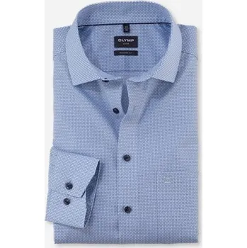 Pánská košile Olymp pánská společenská košile Modern Fit Luxor 126474 11 Modrá 45