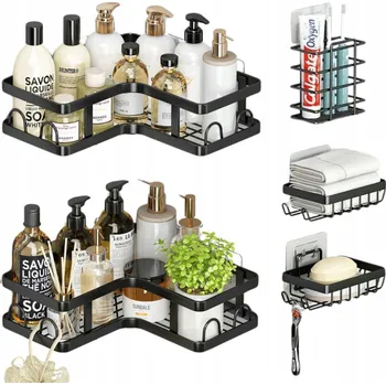 Paradox Sada 5 závěsných polic NORD / Černá matná