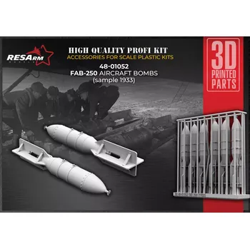 Plastikový model RESARM 1/48 FAB 250 (1933) Aircraft Bombs (2 pcs.)