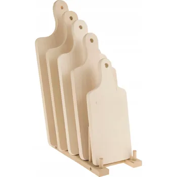 Kuchyňské prkénko Prkénko na krájení chleba Peewit dřevěné 5 ks