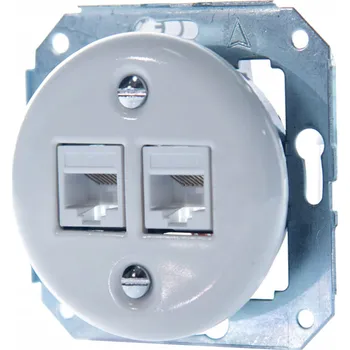 Elektrická zásuvka Internetová zásuvka nástěnná JLM bílá