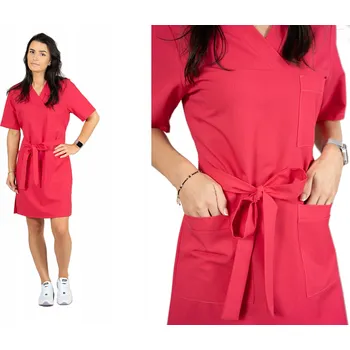 Dámské šaty Elastické zdravotnické šaty na zavazování s viskózou AMARANT, pohodlná zástěra, velikost 50