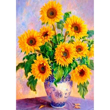 Diamantové malování Titanum Diamantové malování, obrázek, SLUNEČNICE VE VÁZE, 30x40cm, 1 bal.