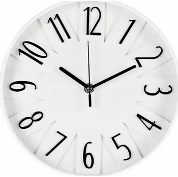 Hodiny SEGNALE Hodiny nástěnné s 3D čísly 25 cm bílá KO-837000700bila