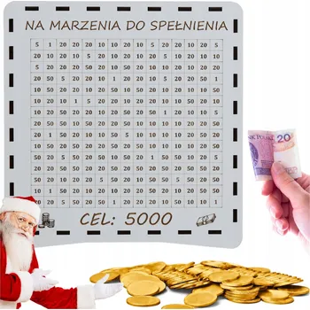 Pokladnička ŠKRABADLOVÁ POKLADNIČKA S GRAVÍROVÁNÍM VÝZVA 21x20 XXL DÁREK NA VÁNOCE, MIKULÁŠE