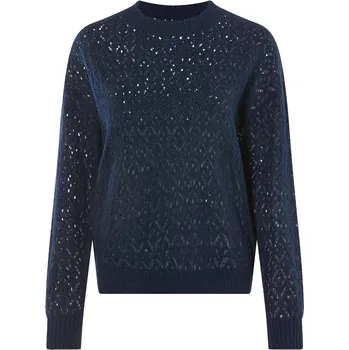 Dámský svetr esmara® Dámský pletený svetr (modrá, L (44/46))