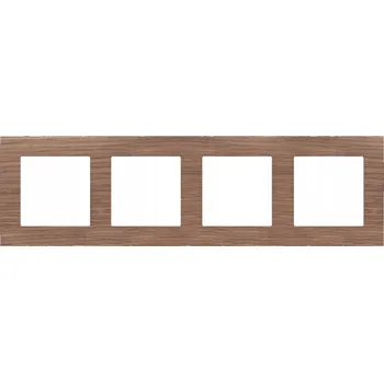 Rámeček čtyřnásobný Kontakt-simon hnědý