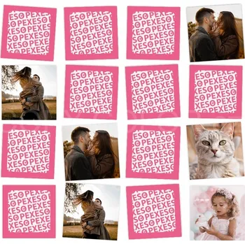 Gravírování Valentýnské pexeso s vlastními fotografiemi - 48 dílů