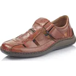 PÁNSKÉ POLOBOTKY RIEKER 05284-24 HNĚDÁ Barva: HNĚDÁ, Velikost: 44