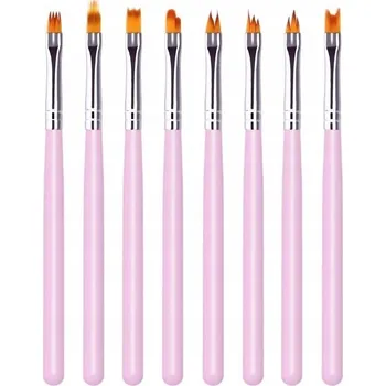 Kosmetický štětec Štětce na zdobení a styling nehtů Sada 8 ks