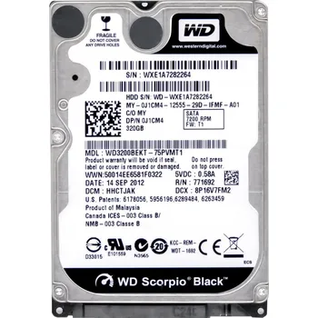 Interní pevný disk Pevný disk WD Black WD3200BEKT 320 GB SATA III 2,5"