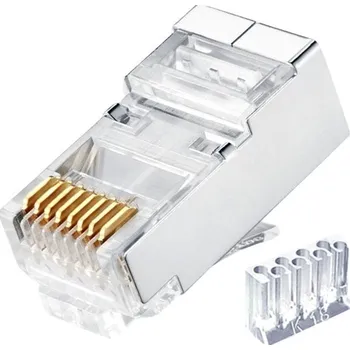 Rozvaděč OEM Konektor RJ45 FTP 8p8c, Cat 6, drát, skládaný LY-US013