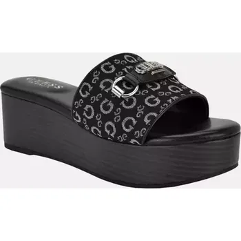 Dámské lodičky GUESS dámské pantofle,nazouváky na platformě Matties černé 38,5