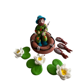 Jedlá dekorace na dort K Decor Cukrová figurka Rybář