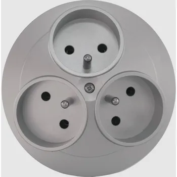 Elektrická zásuvka Trojitá zásuvka s uzemněním OPAL grafit