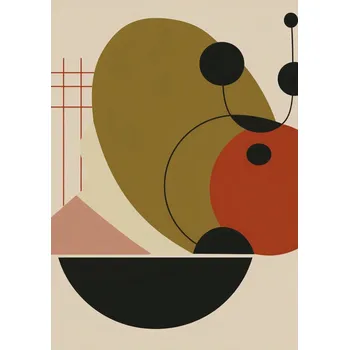 Plakát Plakát Geometrická rovnováha bez rámu 21 x 29,7 cm