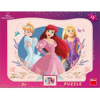 Dětské zboží Dino Puzzle deskové 12 dílků Disney Princezny 31x23cm skládačka