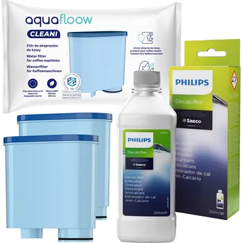 Příprava kávy Odvápňovač Philips CA6700 250 ml + 2x filtr AquaFloow pro kávovary Philips