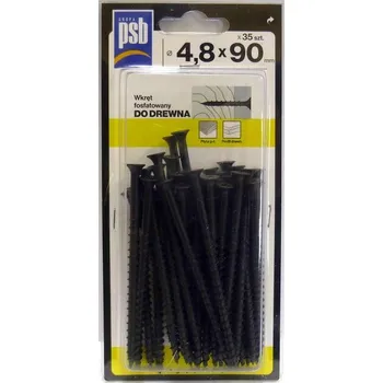 Vrták Fosfátovaný šroub do dřeva 4,8x90, blistr, 35 ks /9/