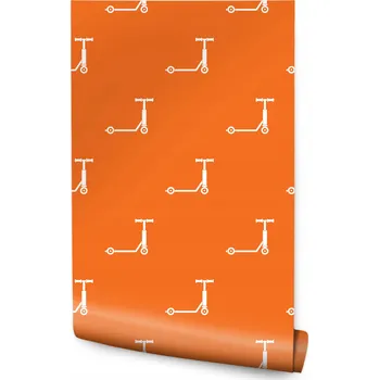 Fototapeta Tapeta pro kluka ORANŽOVÁ Koloběžky Sport