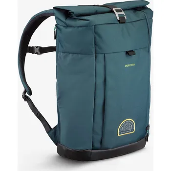 Sportovní taška QUECHUA Turistický batoh NH 500 Escape Rolltop 23 l 23 LITRŮ MODRÁ|ZELENÁ