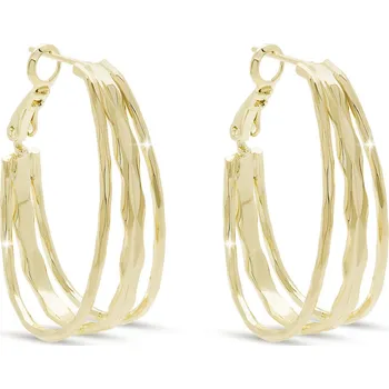 Náušnice Pozlacené náušnice 14k , oválné trojité, 1003423