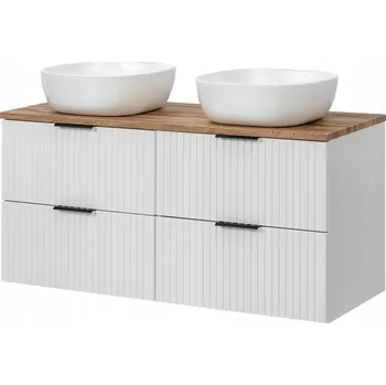 Koupelnový nábytek BÍLÁ Koupelnová Skříňka se UMYVADLEM 120 cm DESKA