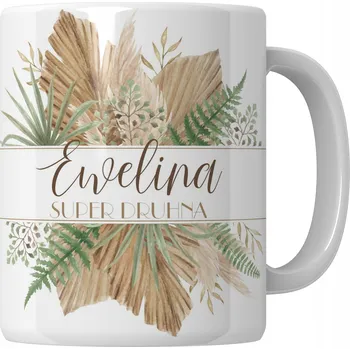 Keramický hrnek 330 ml svatba žádost svědek družba svatební hostina den matek otců babičky dětí narozeniny dárek květiny boho rustikální mír ukrajina na kávu čaj