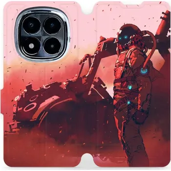 Pouzdro na mobilní telefon Flipové pouzdro Mobiwear - Xiaomi Redmi Note 14 Pro 4G - MA09S Průzkumník s červeným vozítkem (Knížkové flip pouzdro, obal, kryt na mobil Xiaomi Redmi Note 14 Pro 4G - MA09S Průzkumník s červeným vozítkem, materiál Umělá kůže + TPU - ochrana 360°, stojáne