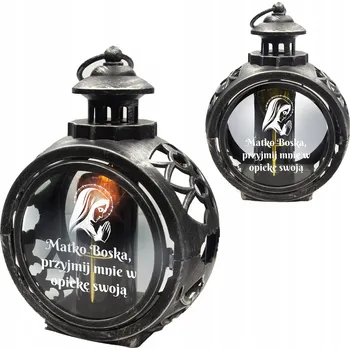 Svícen KULATÝ LUCERNA GRAVÍROU NA HRABĚ MARY LED SVÍČKOVÁ LAMPA