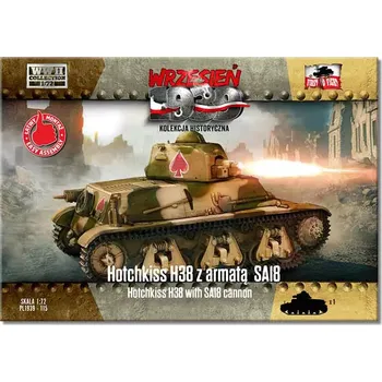 Plastikový model First To Fight 1/72 Hotchkiss H38 with SA18 cannon