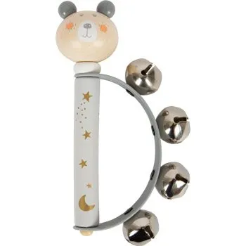 Perkuse small foot Pastelová tamburina 1 ks šedá