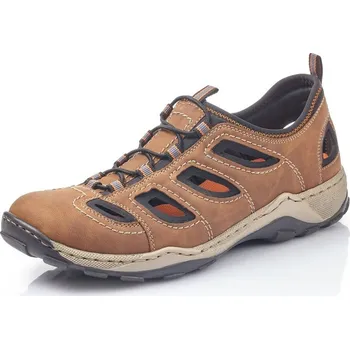 Pánské polobotky PÁNSKÉ POLOBOTKY RIEKER 08065-25 HNĚDÁ Barva: HNĚDÁ, Velikost: 46