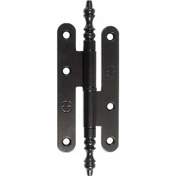 pant Ozdobný dveřní pant černý levý 134x54mm