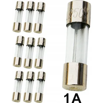 Autopojistky Skleněná pojistka TV WTA 1A 20mm 10 Ks LED