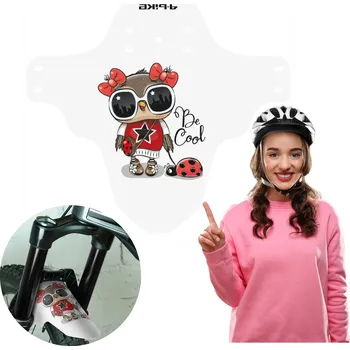 Blatník na kolo BLATNÍK NA KOLO 24-29" MTB PŘEDNÍ ENDURO BÍLÝ S MOTIVEM SOVY