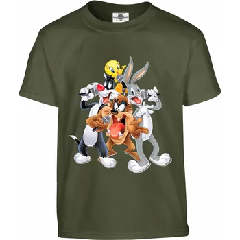 Pánské oblečení Tričko Looney Tunes | Squad Druh: Dětské, Barva: Khaki, Velikost: 122-S