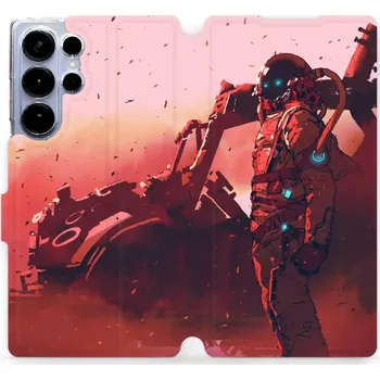 Pouzdro na mobilní telefon Flipové pouzdro Mobiwear - Samsung Galaxy S25 Ultra - MA09S Průzkumník s červeným vozítkem (Knížkové flip pouzdro, obal, kryt na mobil Samsung Galaxy S25 Ultra - MA09S Průzkumník s červeným vozítkem, materiál Umělá kůže + TPU - ochrana 360°, stojánek,)