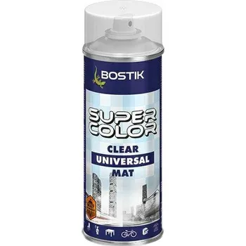 barva a nátěr na dřevo BOSTIK UNIVERZÁLNÍ LAK BEZBARVÝ MATNÝ 400ML