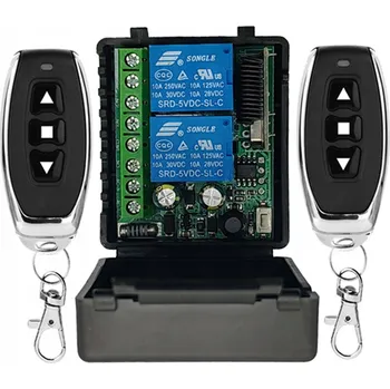 vypínač Dálkové ovládání 230V spínač 2 kanály + 2 dálkové ovladače, rádiové AC 85-250V 10A
