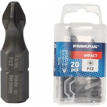 Bit Rázové bity POZIDRIV PZ2 25mm RAWLPLUG 20 ks