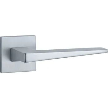 Dveřní kování Klika Eda s rozetou čtverec, chrom satén, Slim STILE