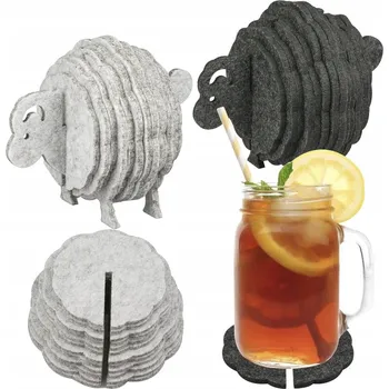 Podtácek Kulatý filcová podložka pod sklenici, podtácek